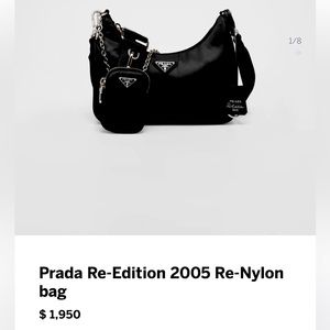 Authentic PRADA bag! Worn twice!